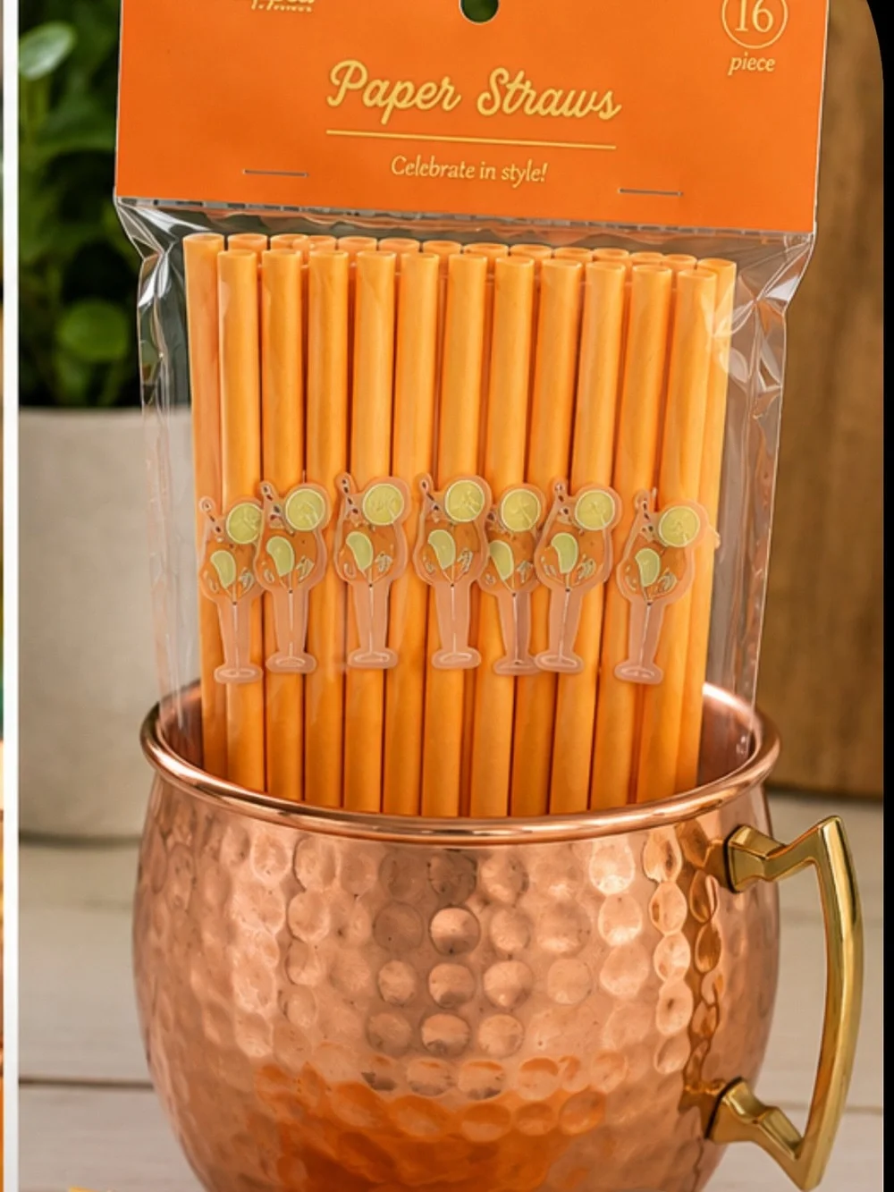 Paper Straws with Various Charms